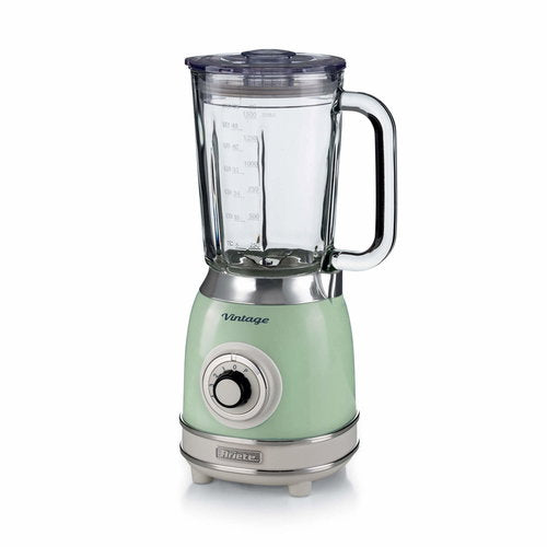 Ariete Vintage Glass Blender 1000W – Blue, Beige & Green