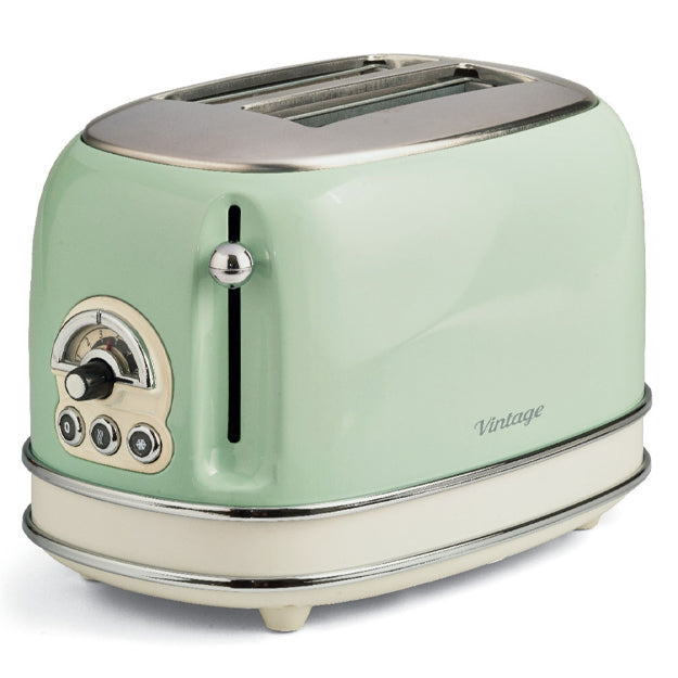 Ariete Vintage 2-Slice Toaster – Blue, Beige & Green