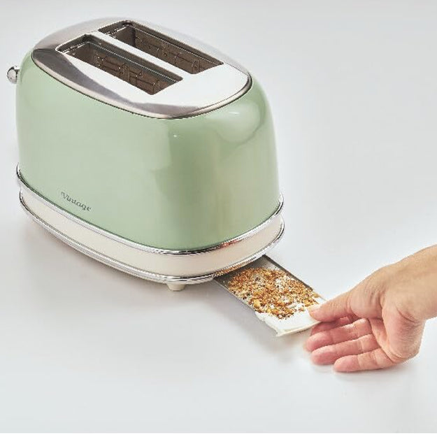 Ariete Vintage 2-Slice Toaster – Blue, Beige & Green