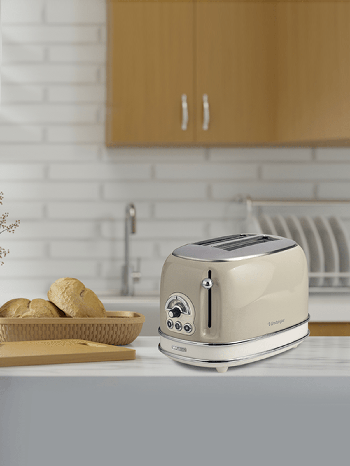 Ariete Vintage 2-Slice Toaster – Blue, Beige & Green