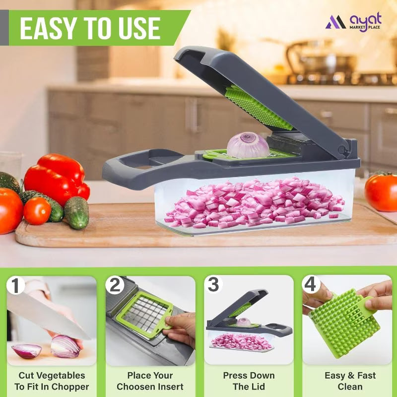 16-in-1 Multifunctional Vegetable Chopper