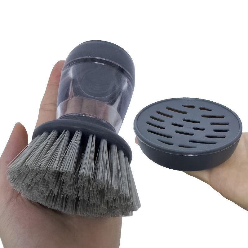 2 Piece Soap Dispensing Pot Cleaning Brush Set