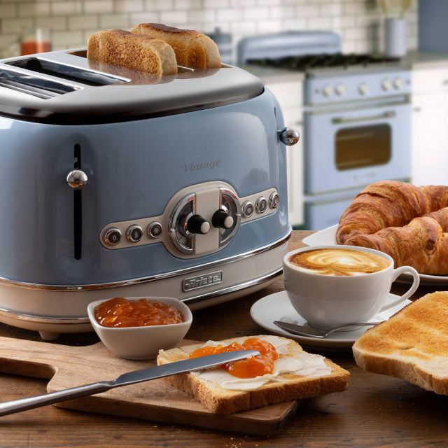 Ariete Vintage 4-Slice Toaster – Blue, Beige & Green