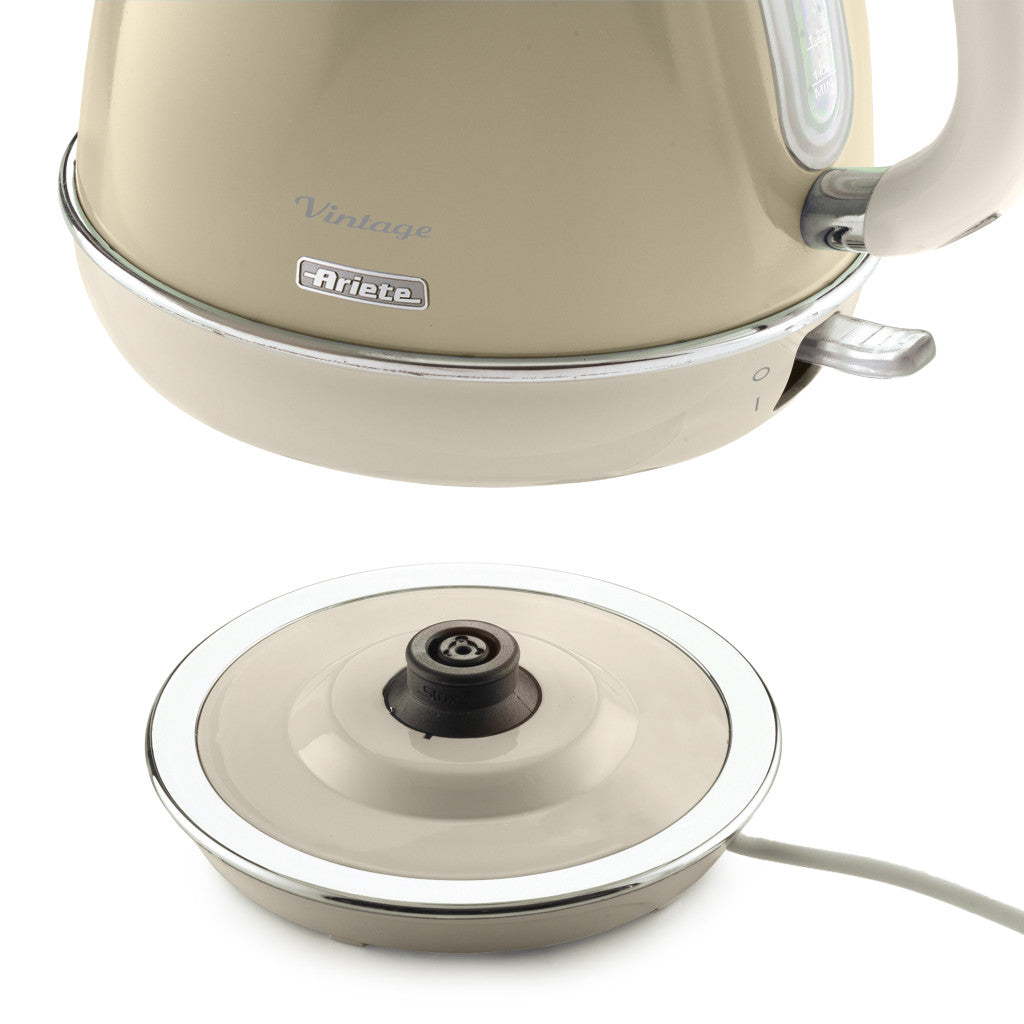 Ariete Vintage Electric Kettle 1.7L – Blue, Beige & Green