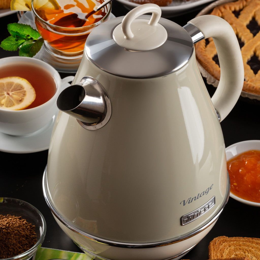 Ariete Vintage Electric Kettle 1.7L – Blue, Beige & Green