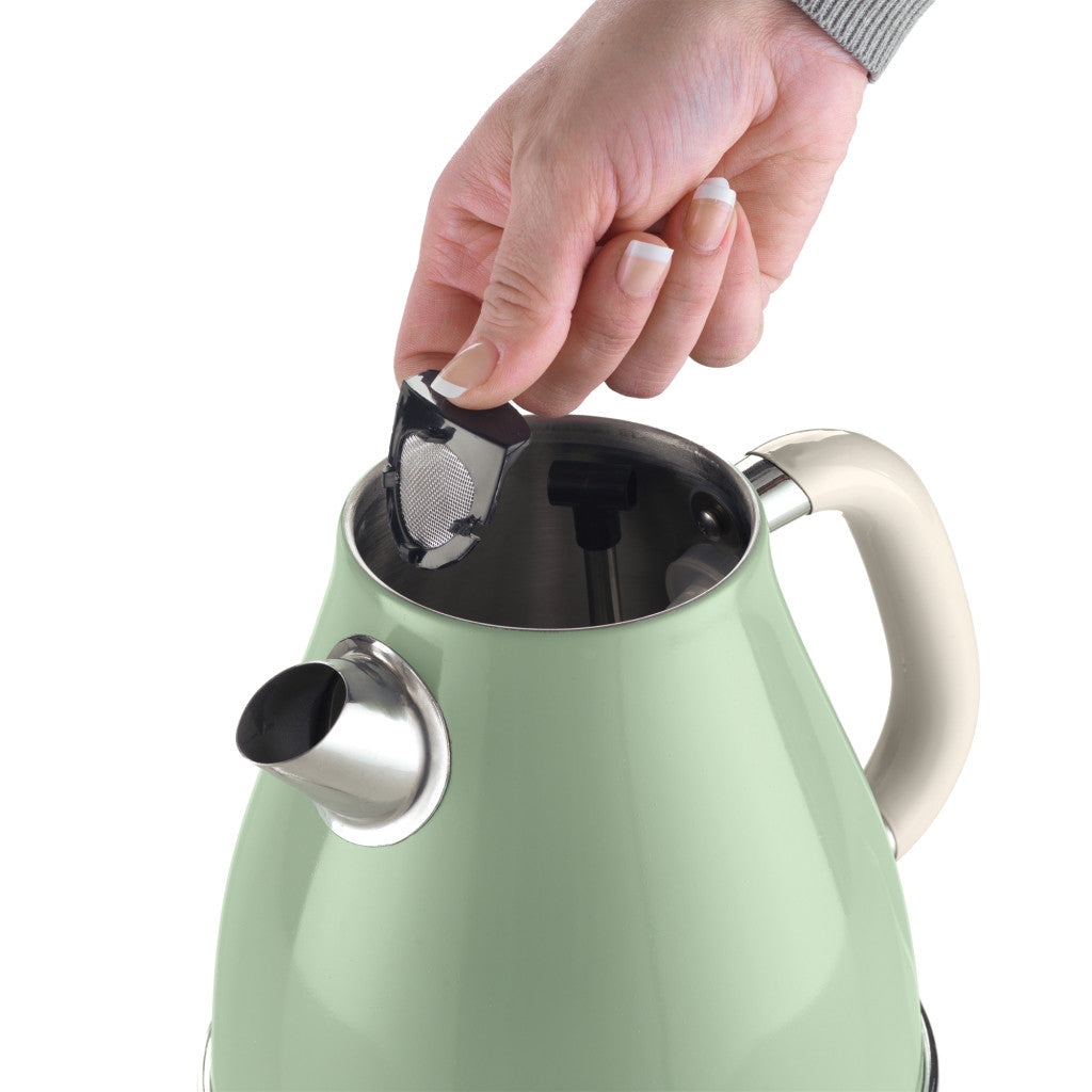 Ariete Vintage Electric Kettle 1.7L – Blue, Beige & Green