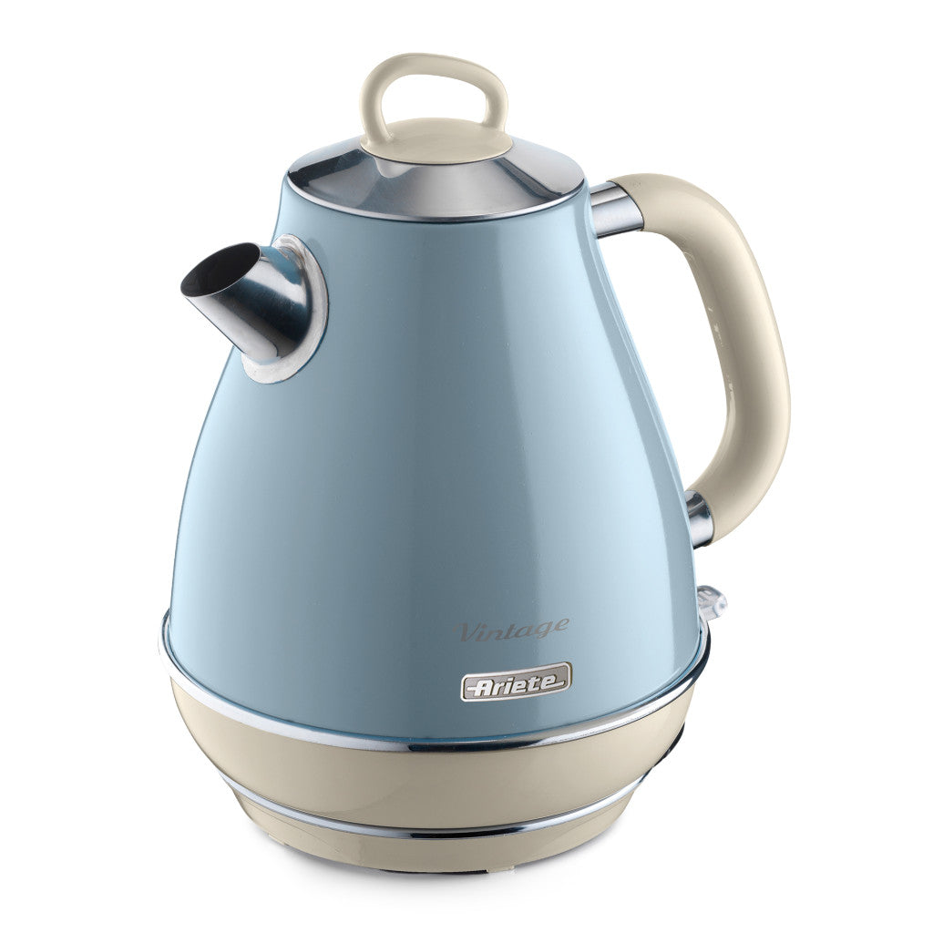 Ariete Vintage Electric Kettle 1.7L – Blue, Beige & Green