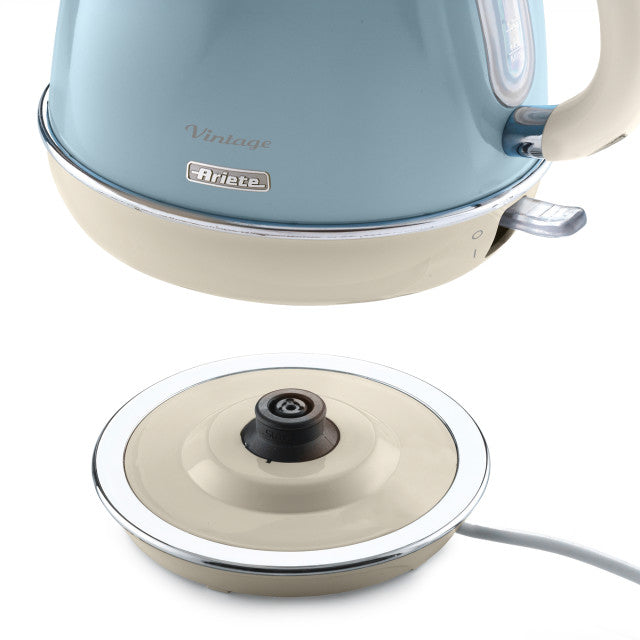 Ariete Vintage Electric Kettle 1.7L – Blue, Beige & Green