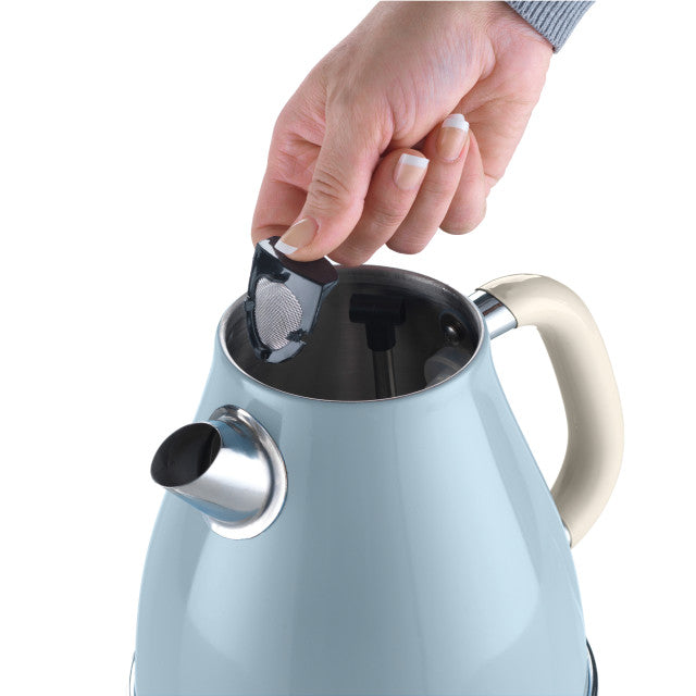Ariete Vintage Electric Kettle 1.7L – Blue, Beige & Green
