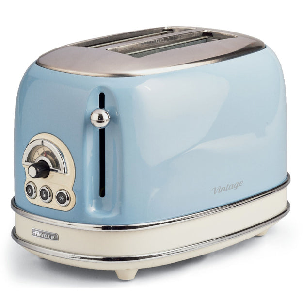 Ariete Vintage 2-Slice Toaster – Blue, Beige & Green