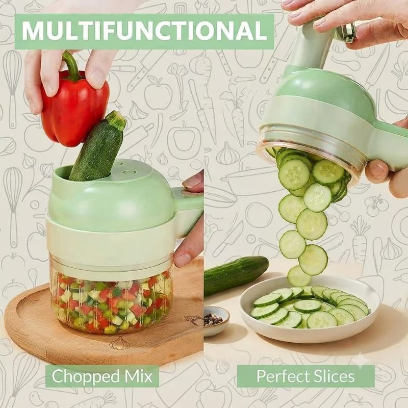 4 in 1 Rechargeable Electric Vegetable Chopper