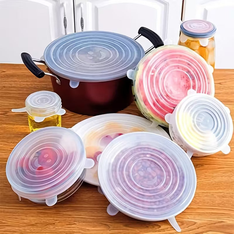 6-Pack Reusable Silicone Stretch Lids