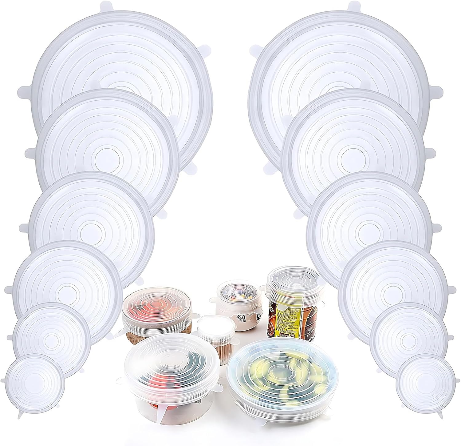 6-Pack Reusable Silicone Stretch Lids