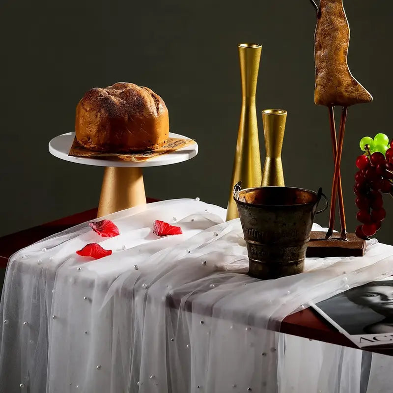 White Pearl Extra Long Table Runner