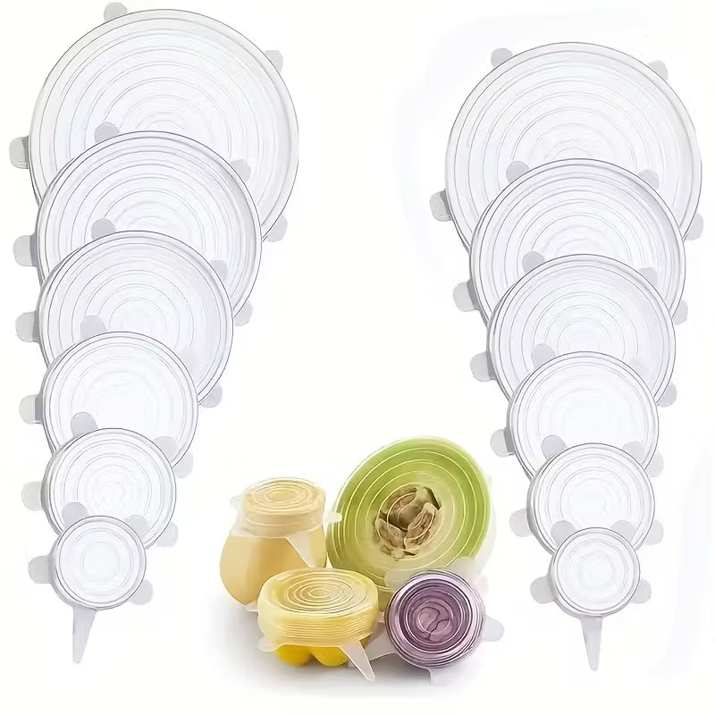 6-Pack Reusable Silicone Stretch Lids
