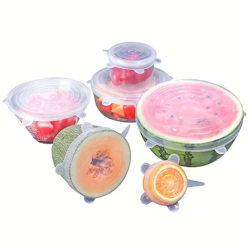 6-Pack Reusable Silicone Stretch Lids