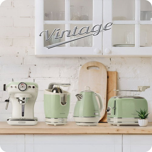 Ariete Vintage Glass Blender 1000W – Blue, Beige & Green