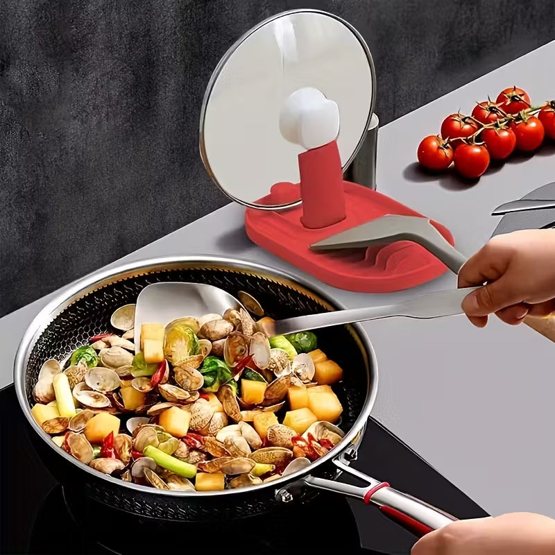 Spoon Holder, Multifunctional Cooking Spoon Holder, Pan Lid Holder with Spoon Holder, 2-in-1 Cooking Spoon Holder and Pot Lid Holder, Pot Lid, Kitchen Utensils Storage and Pot Lid (Green Spoon Holder, Multifunctional Cooking Spoon Holder, Pan Lid Holder with Spoon Holder, 2-in-1 Cooking Spoon Holder and Pot Lid Holder, Pot Lid, Kitchen Utensils Storage and Pot Lid (Green