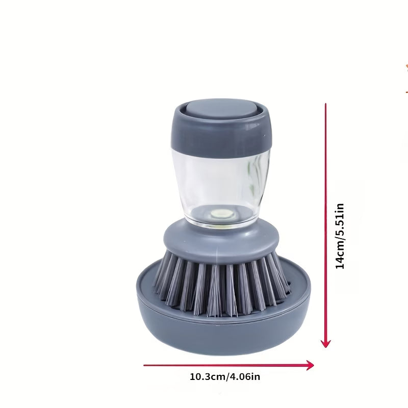2 Piece Soap Dispensing Pot Cleaning Brush Set