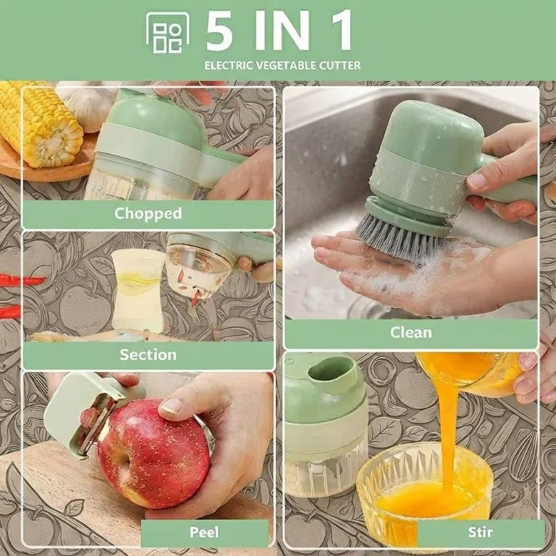 4 in 1 Rechargeable Electric Vegetable Chopper