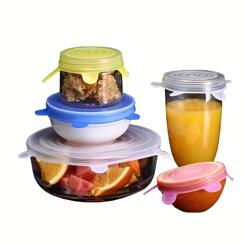 6-Pack Reusable Silicone Stretch Lids